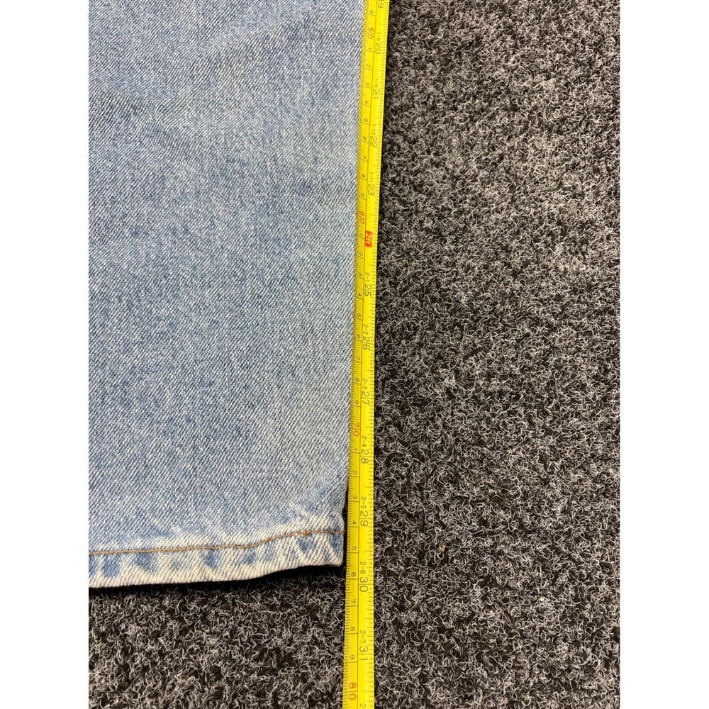 Eddie Bauer Loose Fit Jeans Mens 33x30 Light Wash Denim High Rise Straight Leg - Picture 6 of 7